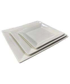 Square White Plate 8"-12"
